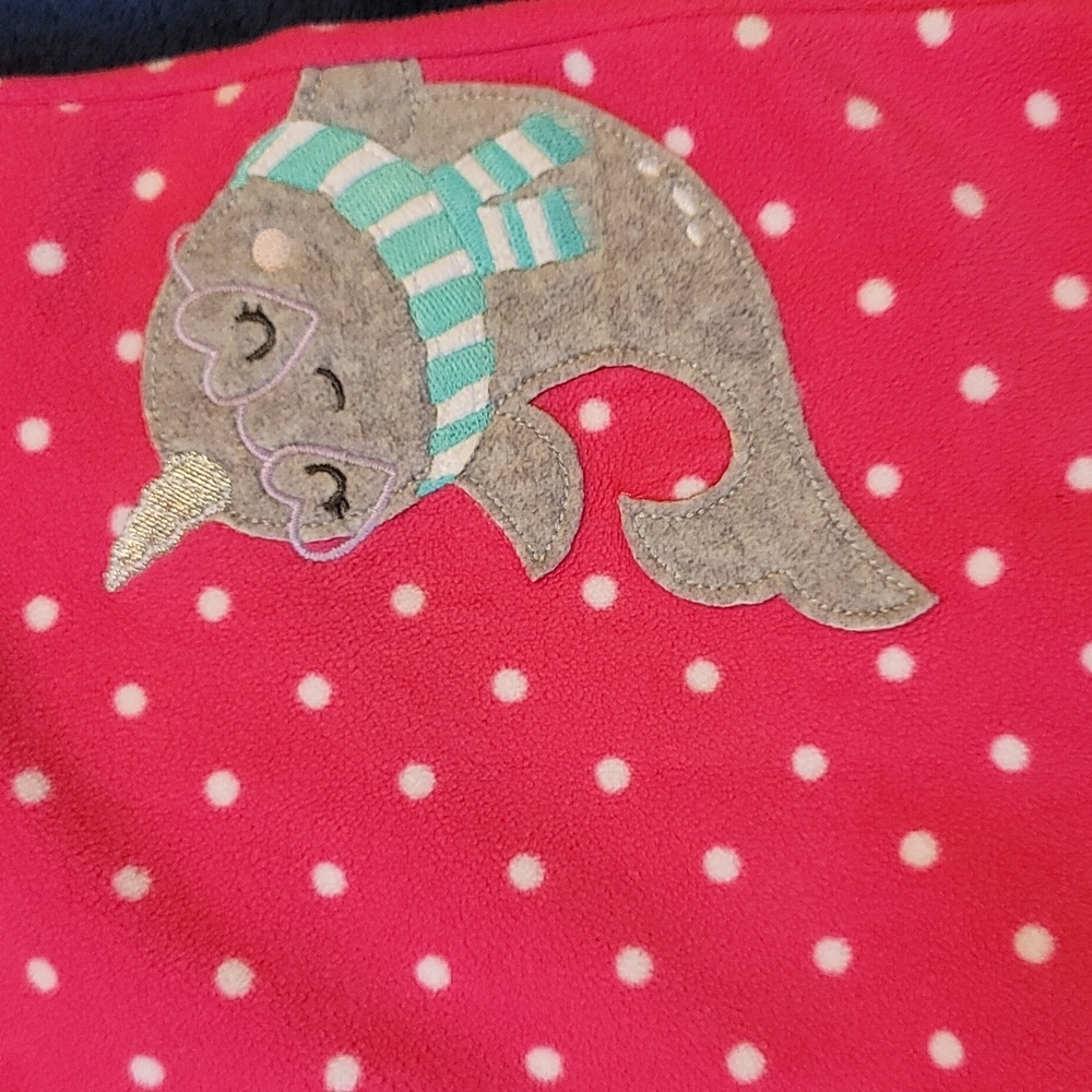Footed polka dotted sleeper
